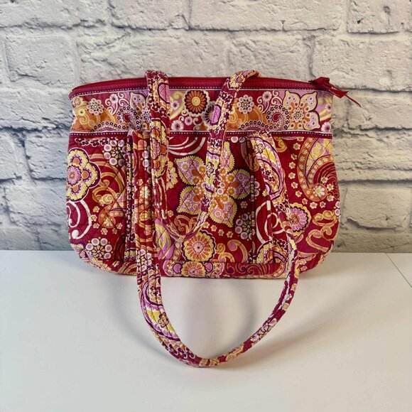 VERA BRADLEY Medium Double Strap Shoulder Bag (RASPBERRY FIZZ) - Picture 1 of 7